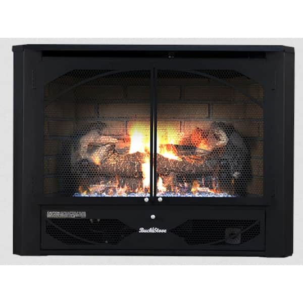 Buck Stove 384 Ventless Gas Heating Stove with Blower Liquid Propane