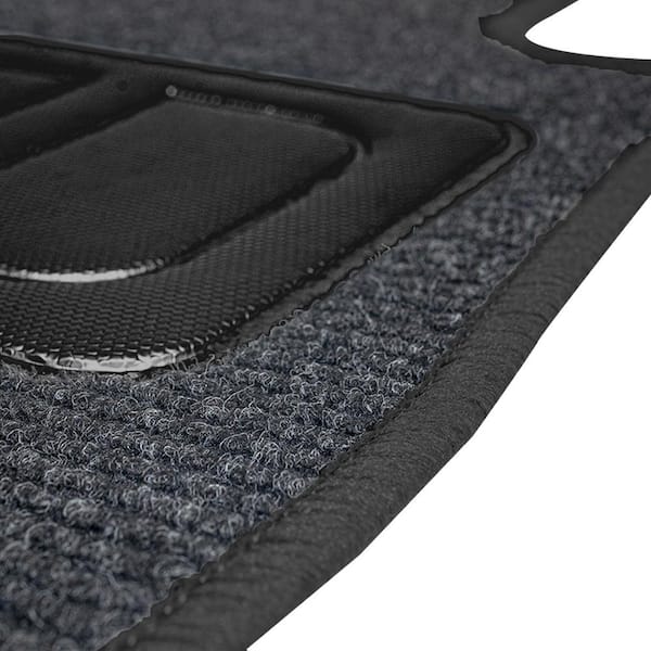 4pc Heavy Duty Universal Black Car Floor Mat Set Front Rear Carpet Non Slip Grip 