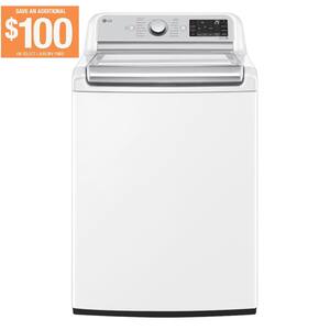 5.5 cu. ft. Large Capacity Smart Top Load Washer with Impeller, NeveRust Drum, TurboWash3D, Steam in White