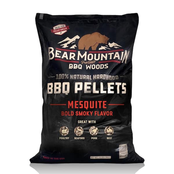 BEAR MOUNTAIN PREMIUM BBQ WOODS 20 lbs. Premium All-Natural Hardwood Mesquite BBQ Smoker Pellets