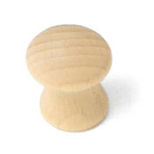 Au Natural 1 in. Wood Round Cabinet Knob