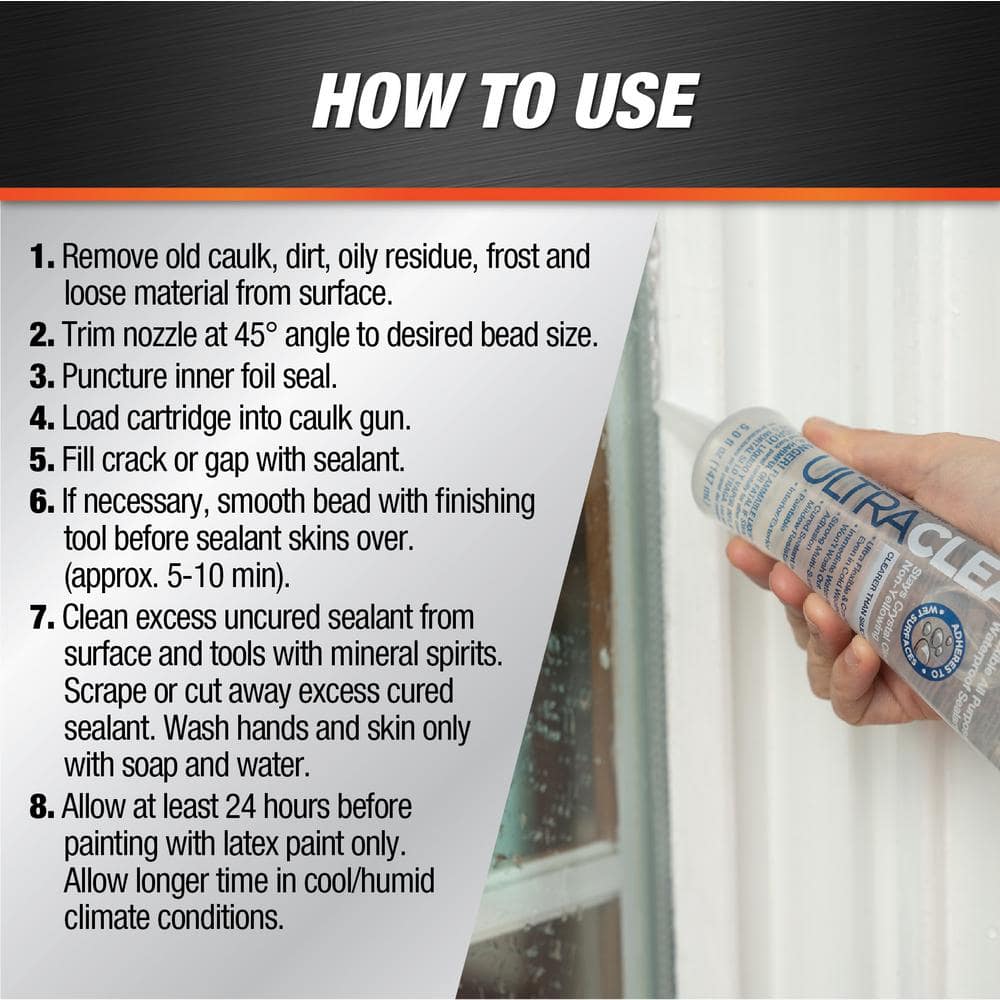 Ultra Clear 5 oz Flexible All Purpose Waterproof Sealant