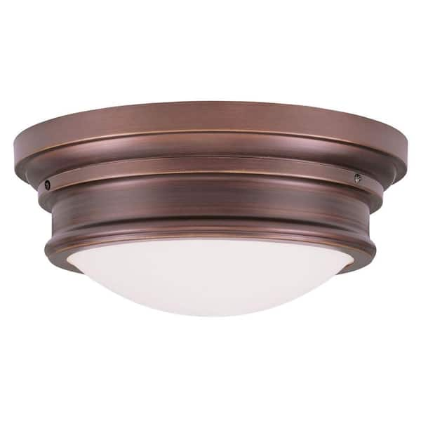 Livex Lighting Providence 3-Light Ceiling Vintage Bronze Incandescent Flush Mount