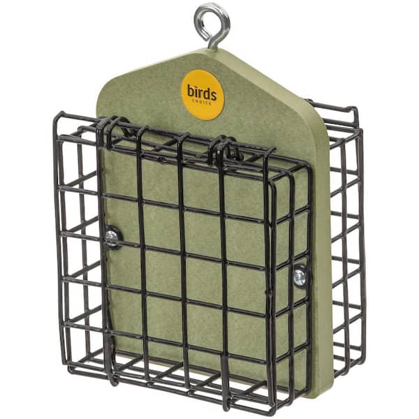 BIRDS choice Suet Feeder for 2-Cakes in Fern Green Recycled Plastic