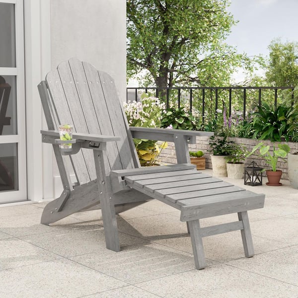 SANLUCE Light Gray Plastic 3-Position Adjustable Folding