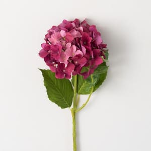 21 " Artificial Real Touch Fuchsia Hydrangea