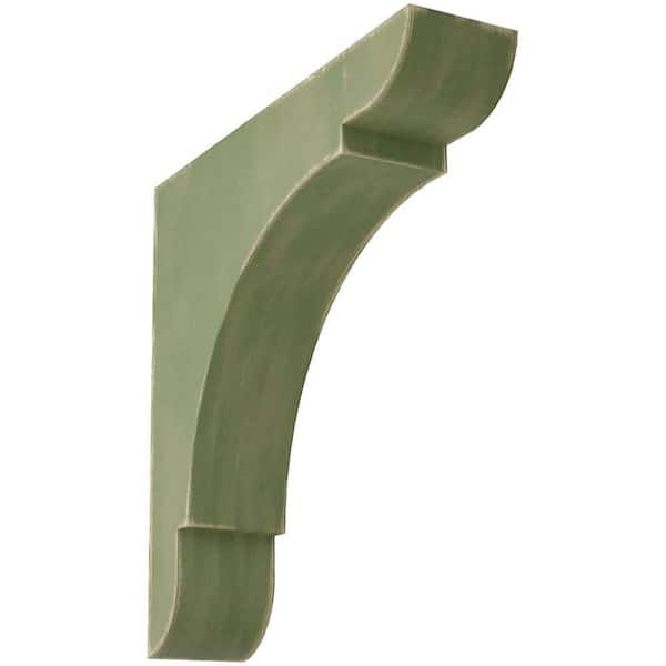 Ekena Millwork 1-3/4 in. x 8 in. x 8 in. Restoration Green Medium Olympic Wood Vintage Decor Bracket
