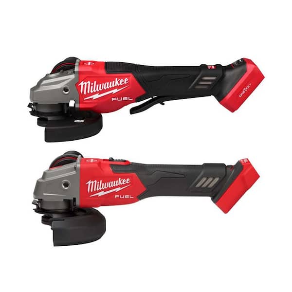 M18 FUEL ONE-KEY 18V Lith-Ion Brushless Cordless 4-1/2 in. /6 in. Variable Speed Braking Grinder w/ M18 Grinder