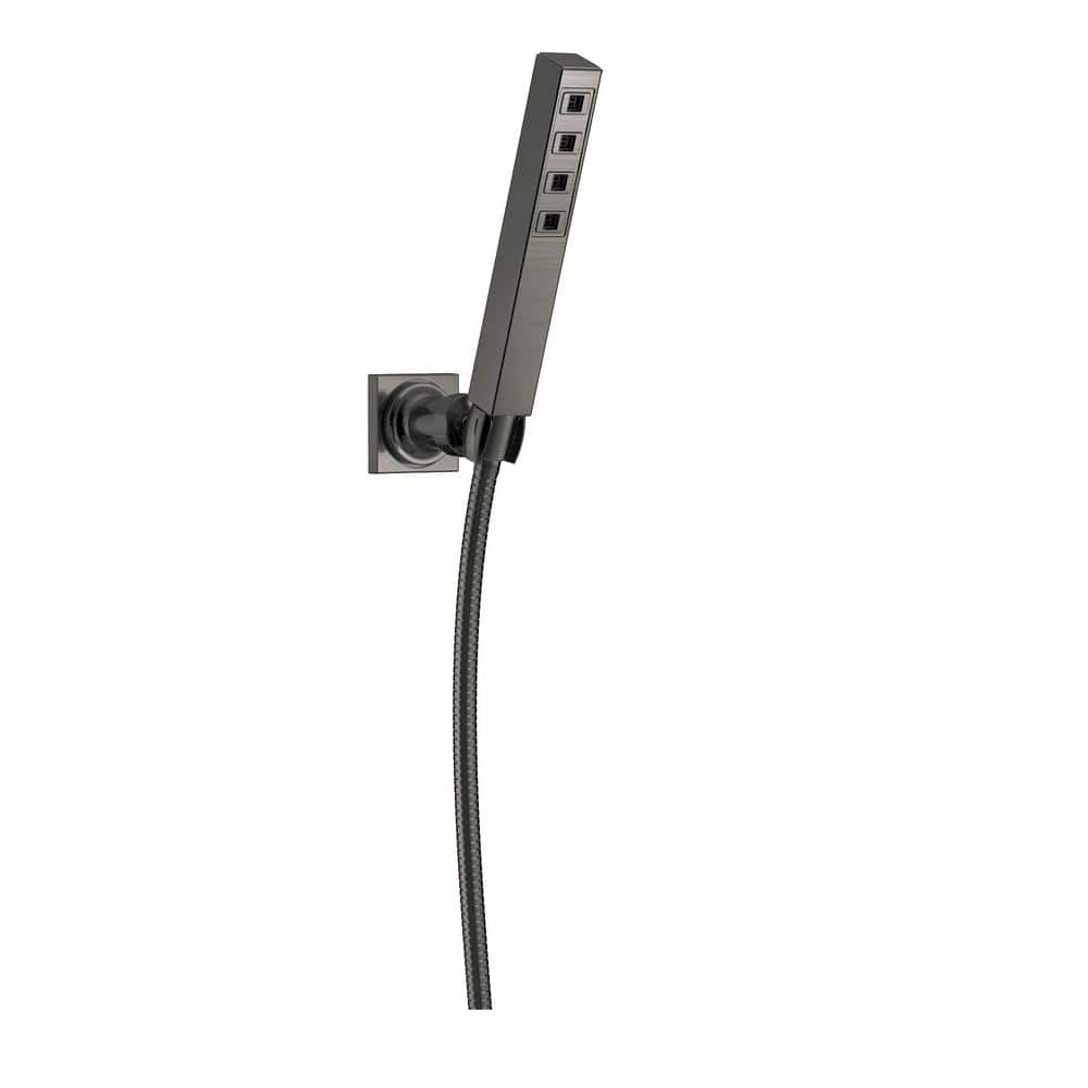 1-Spray Patterns 1.75 GPM 1.38 in. Wall Mount Handheld Shower Head with H2Okinetic in Lumicoat Black Stainless price history on PriceWatchPro