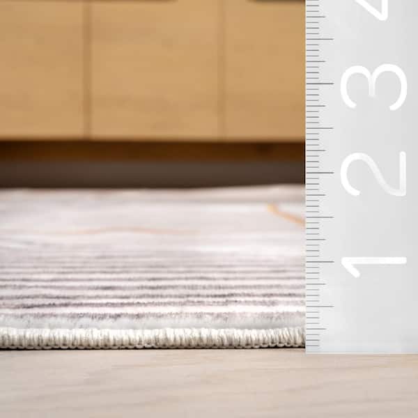 Maja Modern Abstract Machine Washable Multicolor 5 ft. x 8 ft. Area Rug