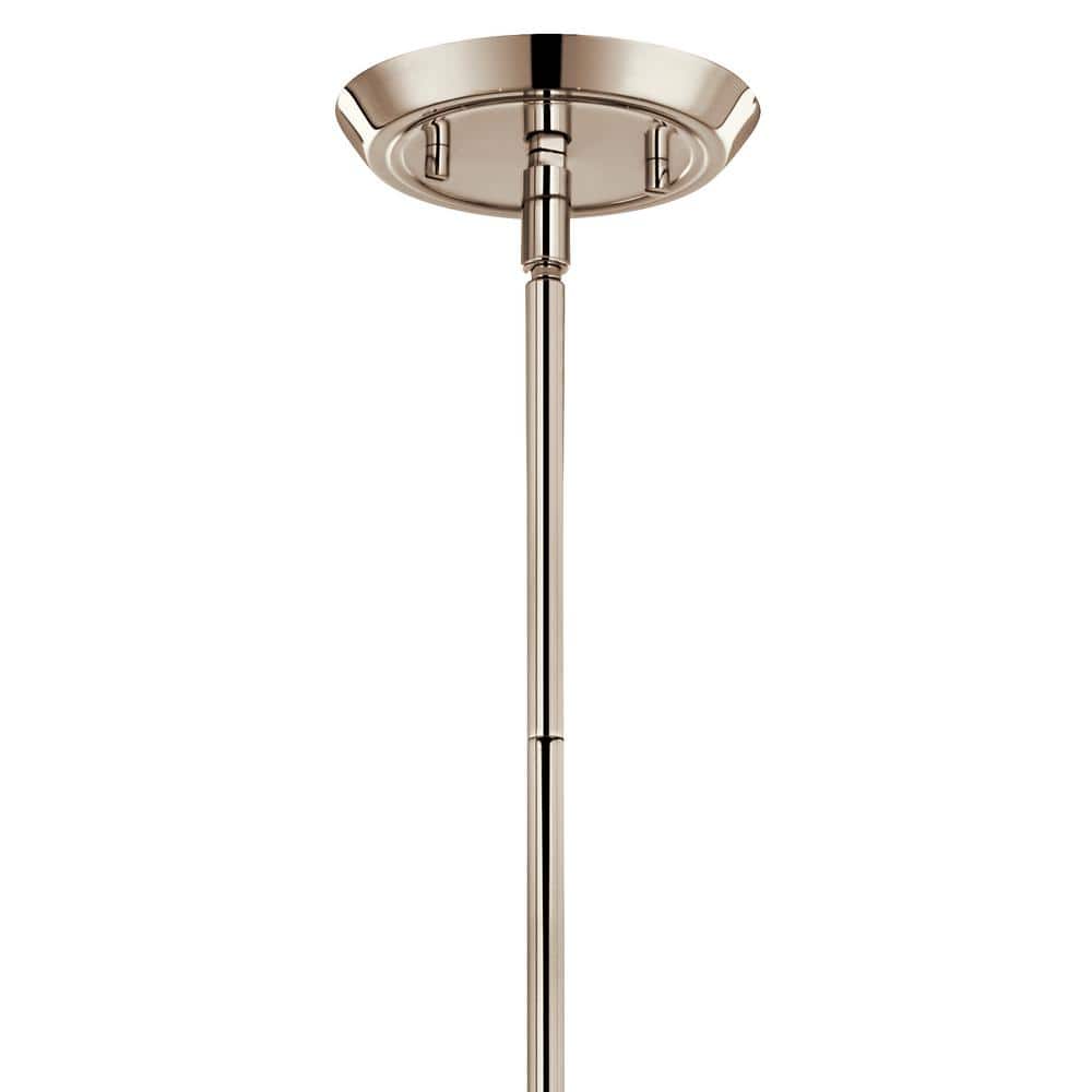Polished Nickel 5-Light Modern Chandelier with Tapered Accents
