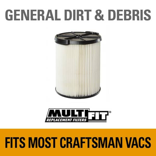 General Purpose Replacement Wet Dry Vac Filter for Most 5 to 20 Gallon CRAFTSMAN Shop Vacuums (1-Pack)