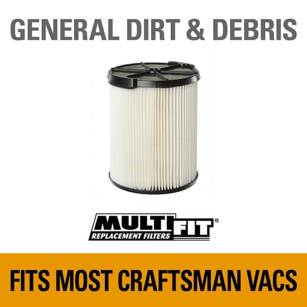 General Purpose Replacement Wet Dry Vac Filter for Most 5 to 20 Gallon CRAFTSMAN Shop Vacuums (1-Pack) VF7816