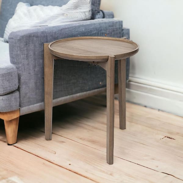 HomeRoots 22 in. Brown Round Other End Table