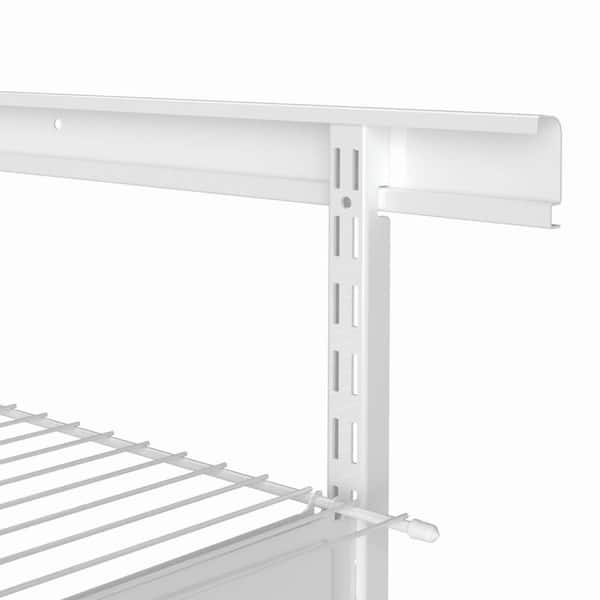 ClosetMaid SuperSlide 12 in. D x 72 in. W Wire Wall Mounted Shelf (1 Piece)  and ShelfTrack 12 in. Shelf Bracket (4 Pieces) & Reviews