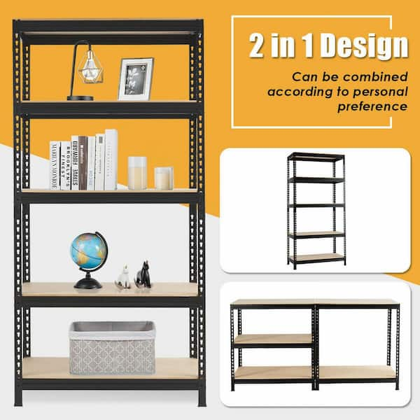 Gorilla Rack GRZ6-3618-5BIMP 5-Shelf 36-by-18-by-72-Inch Shelving Unit,  Black - Garage Storage And Organization Systems - .com