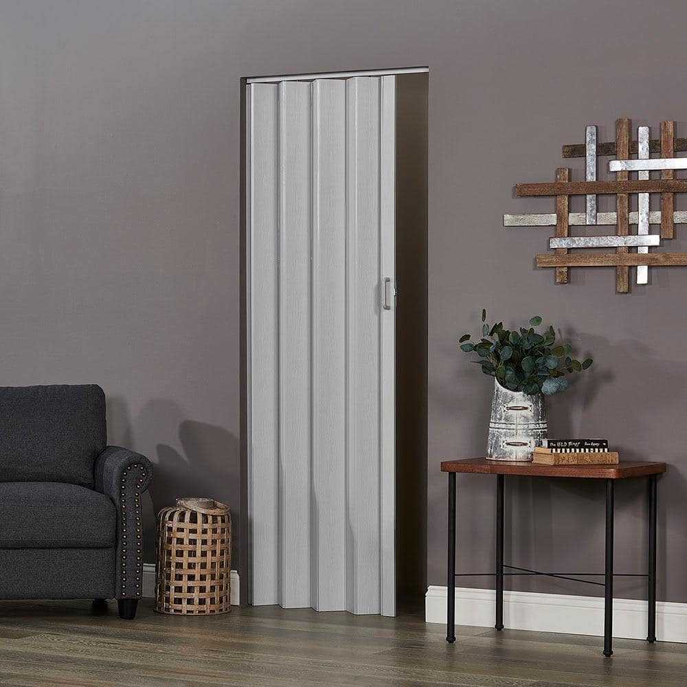 Dove Grey PVC Folding Closet Door 36" x 80"