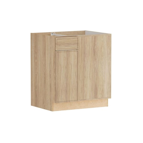 Designer Series Renly 30 in. Wx 24 in. D x 34.5 in. H Assembled Slim Shaker Right Blind Corner Base Cabinet in Sandstone