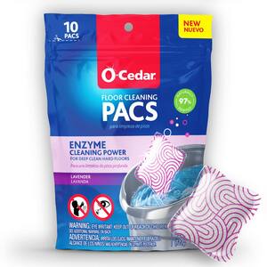 O-Cedar PACS Hard Floor Cleaner, Lavender Scent (10-Count)