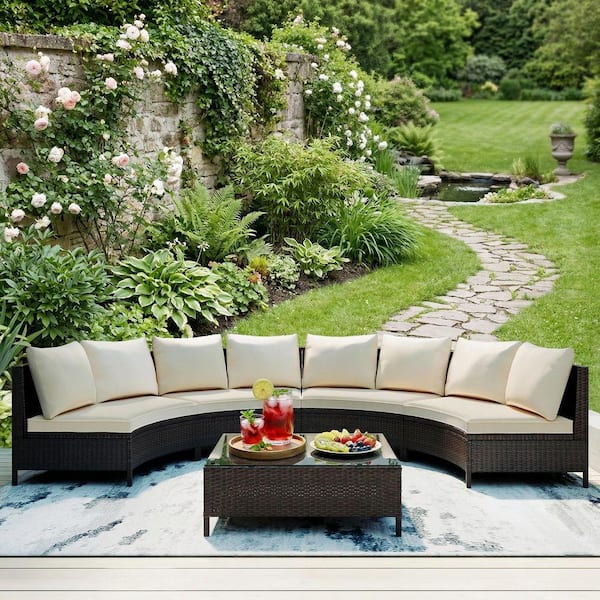 CHIPI　ソファ All-Weather 5-Piece Wicker Outdoor Sectional Set, Patio