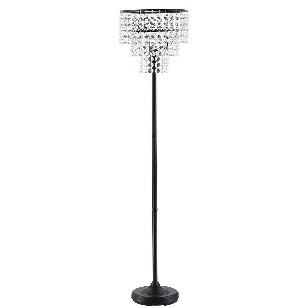 Juliette 60" Bronze Crystal Transitional Glam Floor Lamp