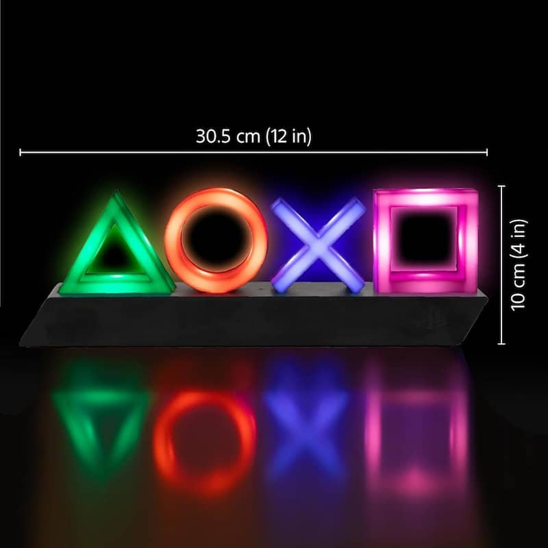 PlayStation Controller Icons Light with 3 Light Modes - Sound Reactive, Dynamic Phasing, and Standard Mode