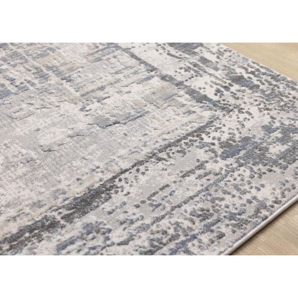 Sylvaris Collections 8 ft. x 11 ft. Grey Border, Organic Indoor Area Rug