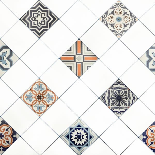 Dundee Deco Falkirk Bhoid White Grey Black Beige Shapes in Rhombus Vinyl Peel and Stick Self Adhesive Wallpaper (Covers 36 sq. ft.)
