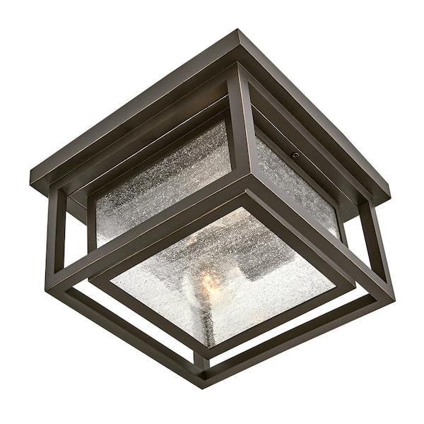 HINKLEY - Republic 11.0 in. 2-Light Oil Rubbed Bronze Flush Mount