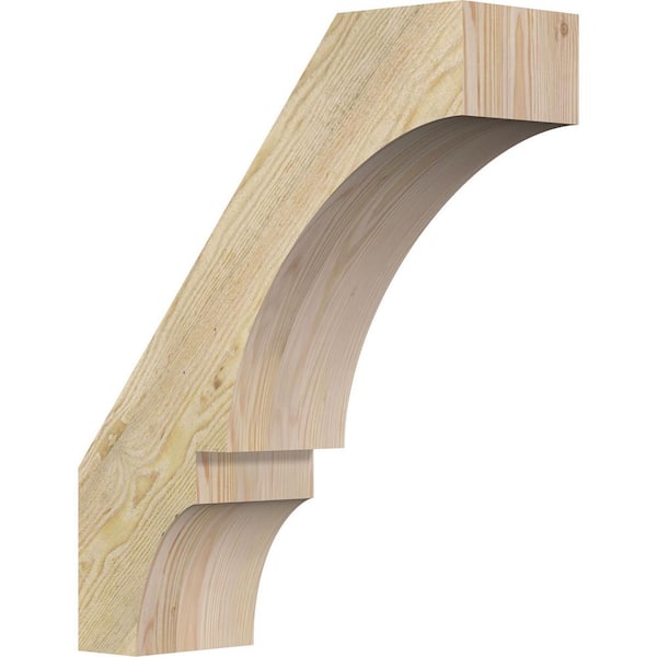 Ekena Millwork 6"W x 18"D x 22"H Balboa Rough Sawn Knee Brace, Douglas Fir