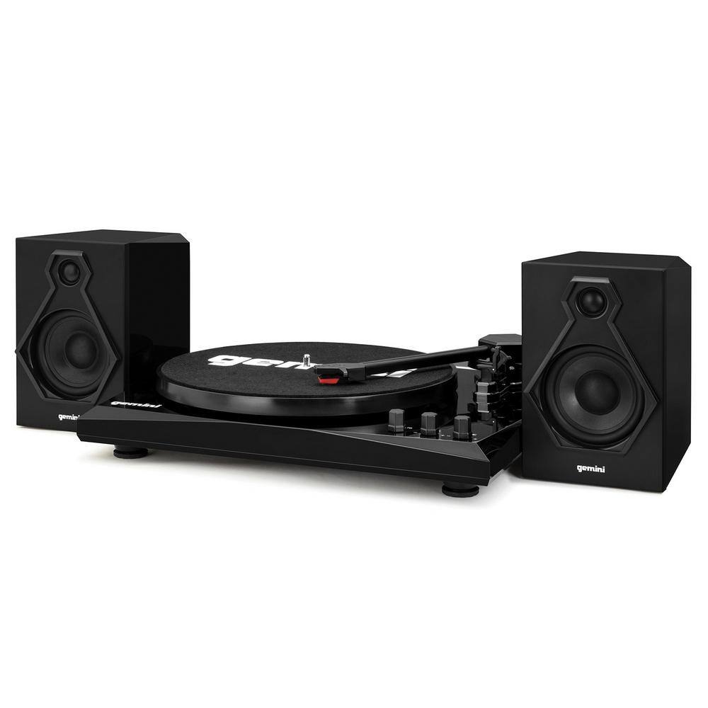 Gemini TT-900B Vinyl Record Player Turntable with Bluetooth and Dual Stereo Speakers in Black-TT 