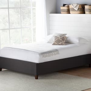 Ava Charcoal Full Upholstered Platform Bed with Slats