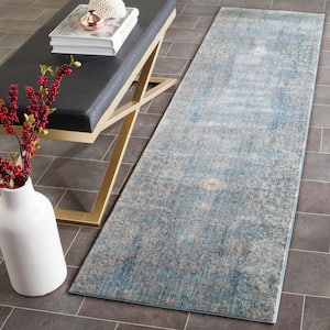 Mystique Teal/Multi 2 ft. x 12 ft. Floral Runner Rug