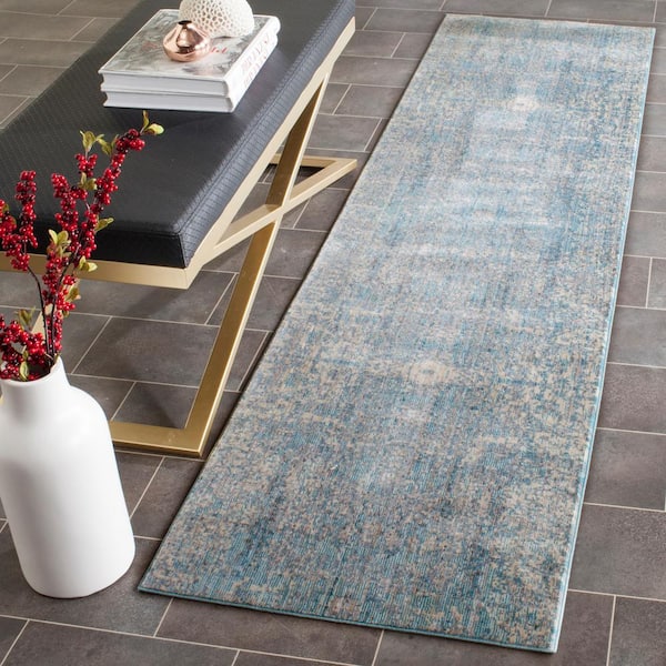 Mystique Teal/Multi 2 ft. x 6 ft. Floral Runner Rug