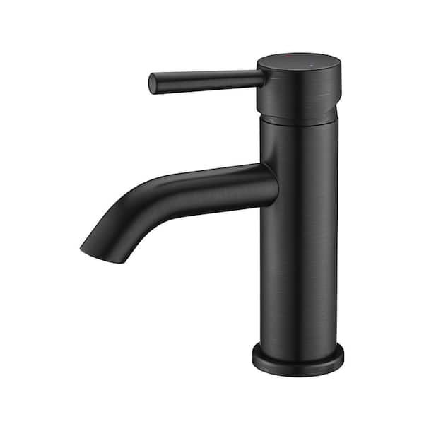 LUXIER Single Hole Single-Handle Bathroom Faucet with drain in Oil Rubbed Bronze