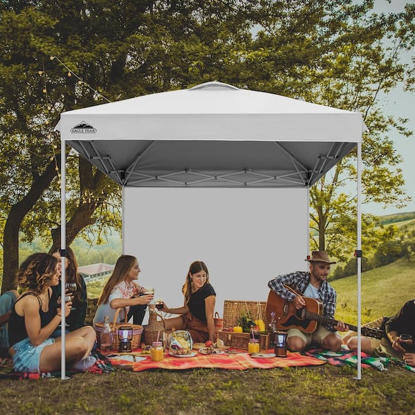 EAGLE PEAK 8 ft. x 8 ft. Straight Leg Instant Canopy Pop Up Tent Sheter with One Wall