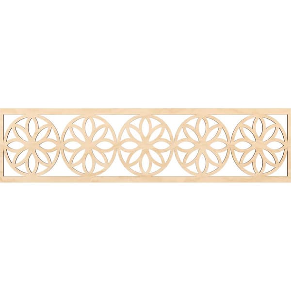 Ekena Millwork Blume Fretwork 0.25 in. D x 47 in. W x 12 in. L Birch Wood Panel Moulding