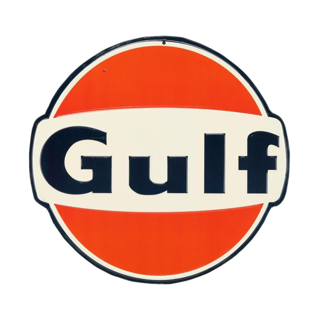 Open Road Brands Gulf Oil Embossed Tin Sign 11181156-S - The Home