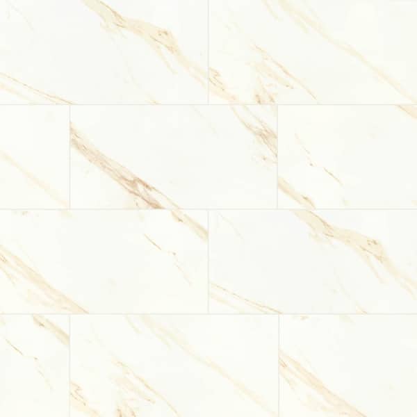 MSI Yosemite White 16 in. x 32 in. Polished Porcelain Floor and Wall Tile (3.55 sq. ft./Each)