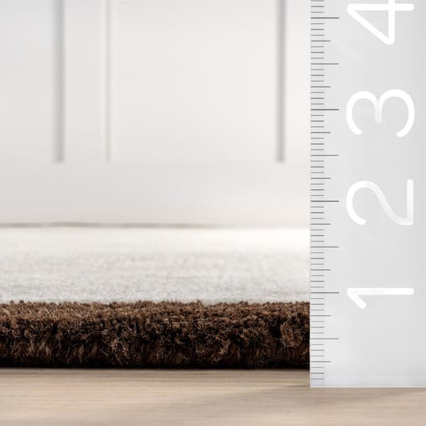 Pierre Wool 2 ft. 6 in. x 8 ft. Ivory Indoor/Outdoor Patio Runner Rug
