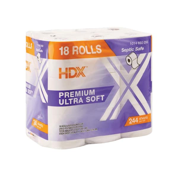 Premium Ultra Soft 2-Ply Toilet Tissue (244-Sheets Per Roll-18-Rolls Per Pack)