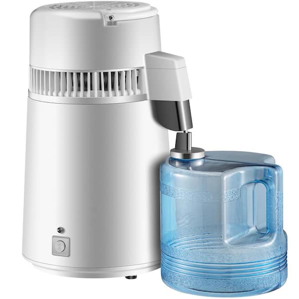 750-Watt Pure Water Distiller Upgraded Purifier 1.1 Gal. 17-Cups Capacity BPA-Free Stainless Steel White Electric Kettle