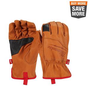 9 Pairs Plainsman Premium Goatskin Cabretta Brown Leather Gloves SM/M/L/XL NEW 
