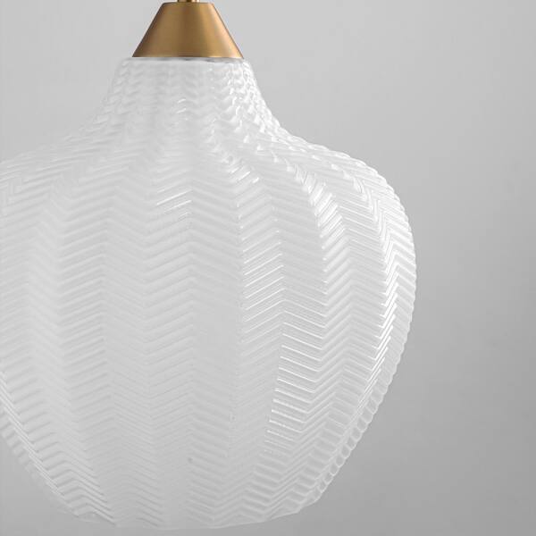 Rennnsan Alice 1-Light Modern Brushed Gold Textured Frosted