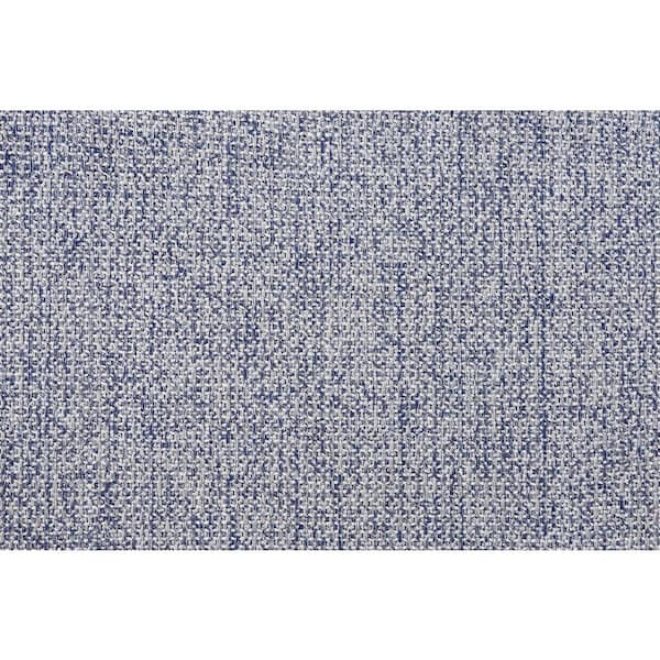 Natural Harmony White Noise Indigo Custom Area Rug with Pad