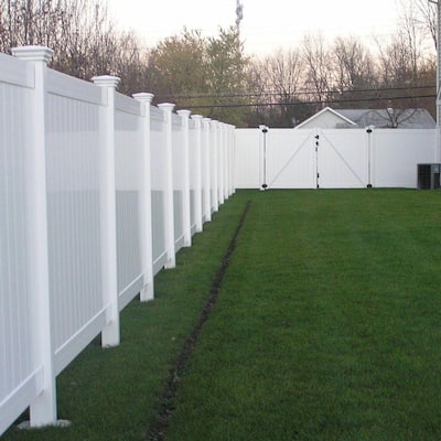 Pembroke 5 ft. H x 6 ft. W White Vinyl Privacy Fence Panel Kit
