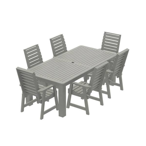 Highwood Glennville 7-Pieces Recycled Plastic Outdoor Dining Set