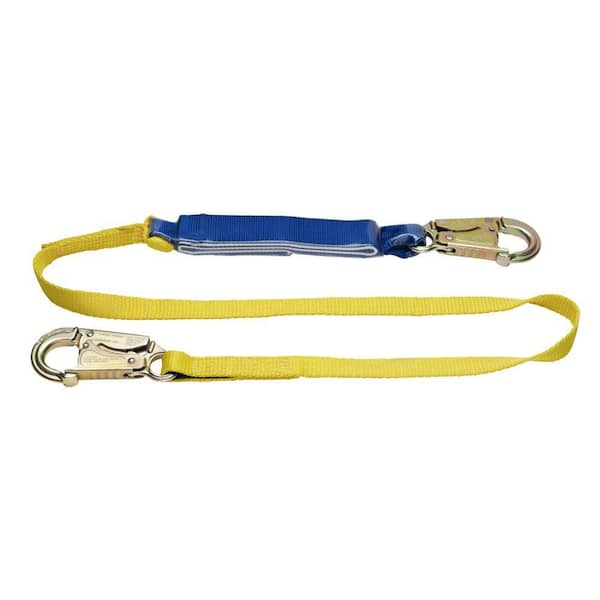 Werner 6 ft. DeCoil Lanyard (DCELL Shock Pack, 1 in. Web, Snap Hook)