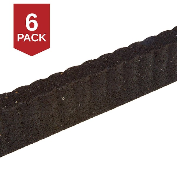 Vigoro 24 in. x 3 in. x 3.in Brown SmartLoc Ripple Edge Rubber