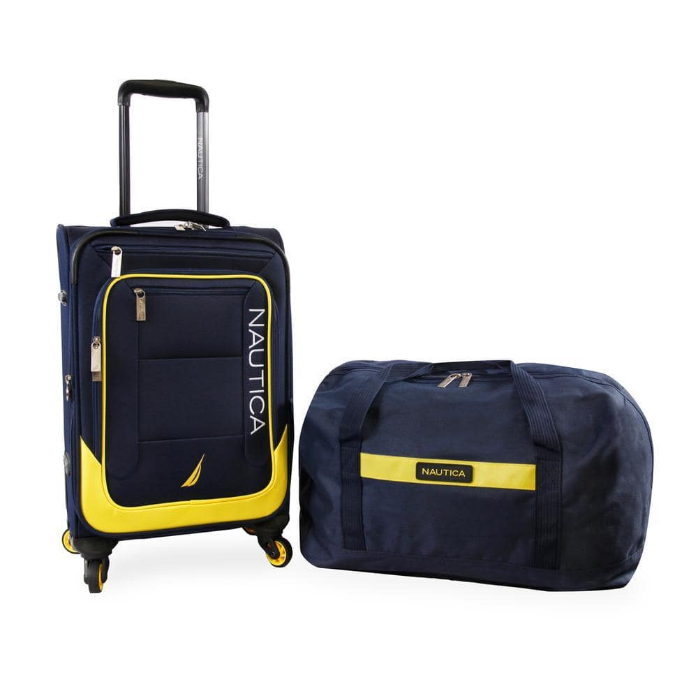 Nautica Pathfinder 2-pc Softside Luggage Set - Navy Yellow NT-EV